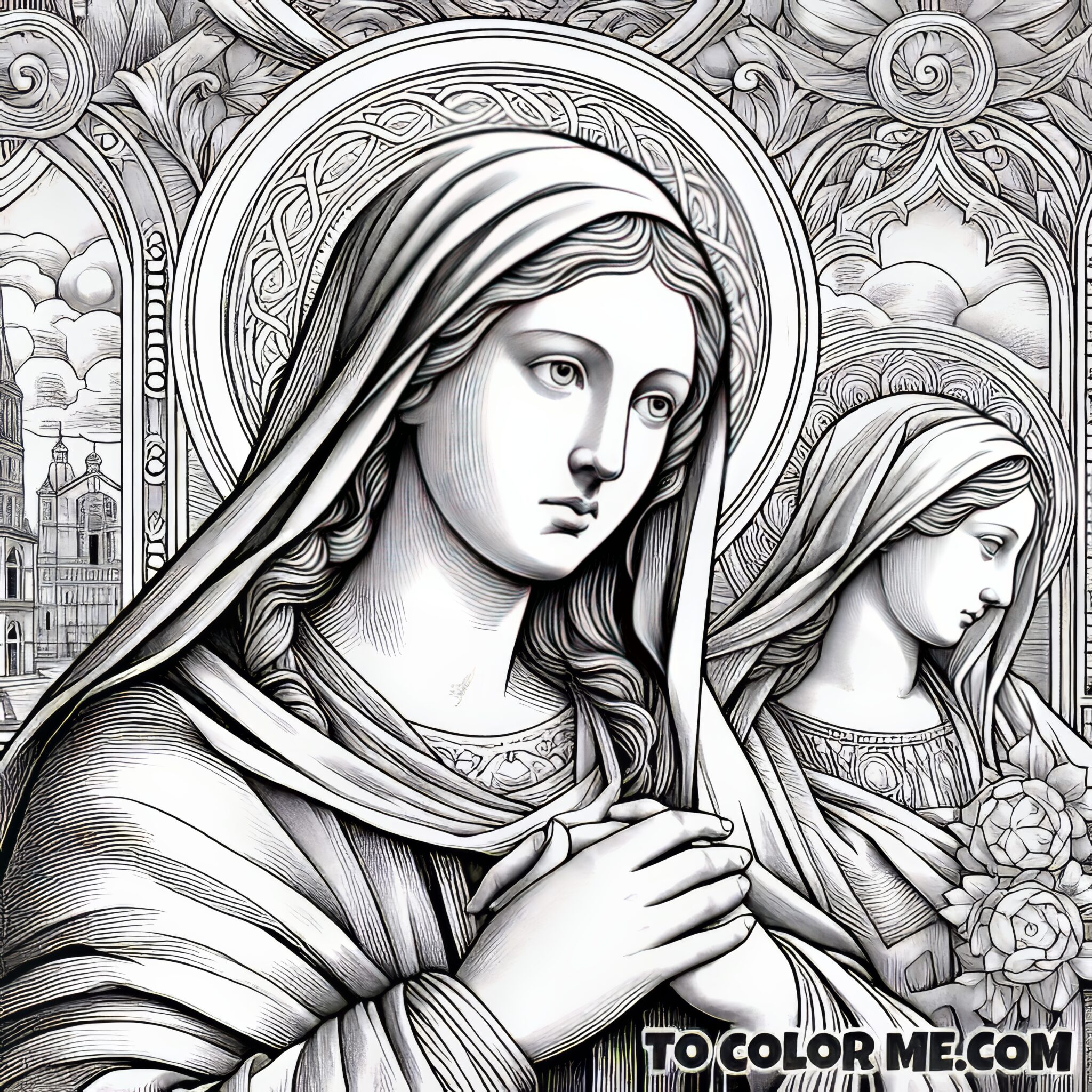 Saintly Portrait: Saint Agnes of Montepulciano – Printable Coloring ...