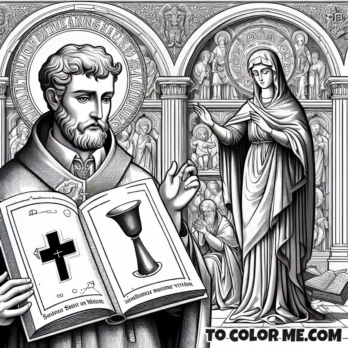 Prayers to Our Lady: Saint Anselm’s Devotion – Inspirational Coloring ...