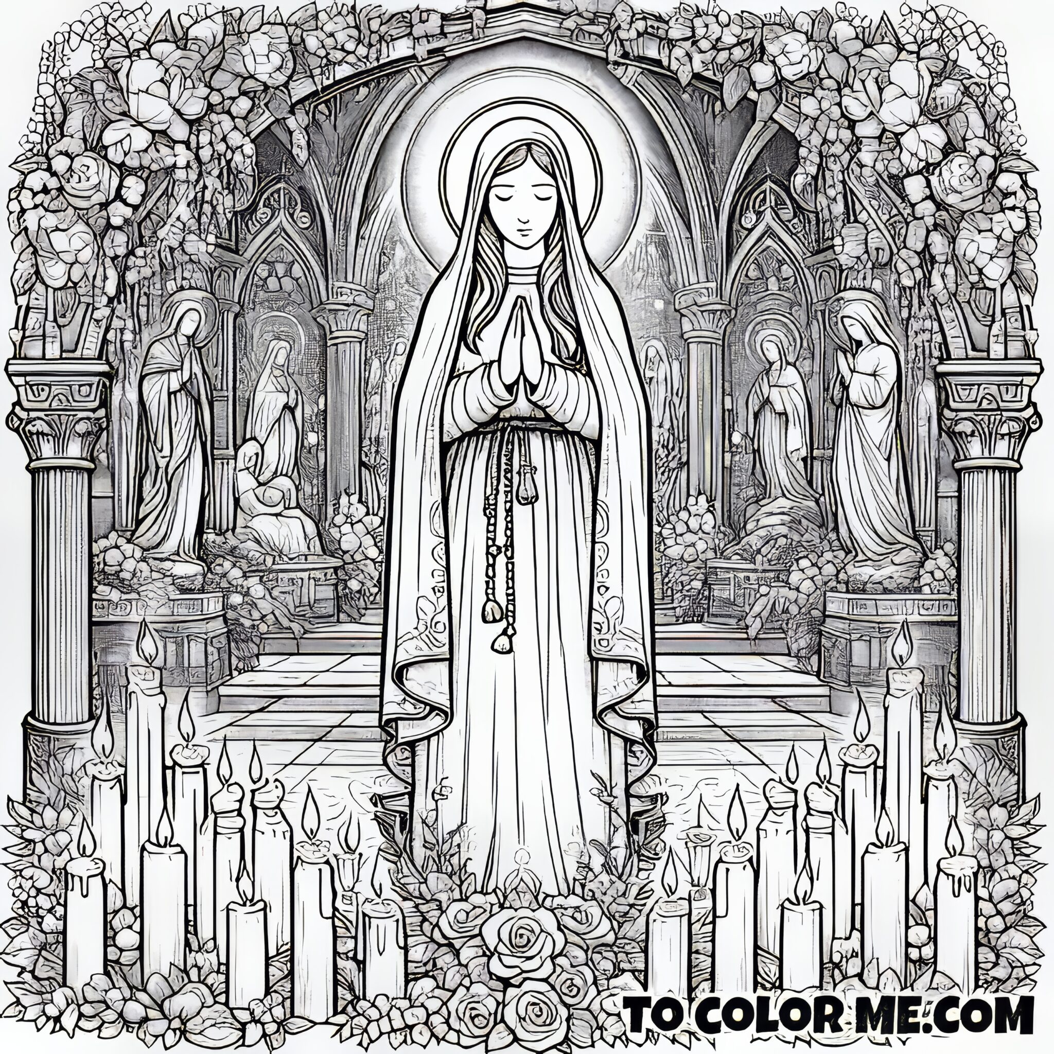 Heavenly Messages: Coloring Pages of St. Bernadette’s Life – To Color ...