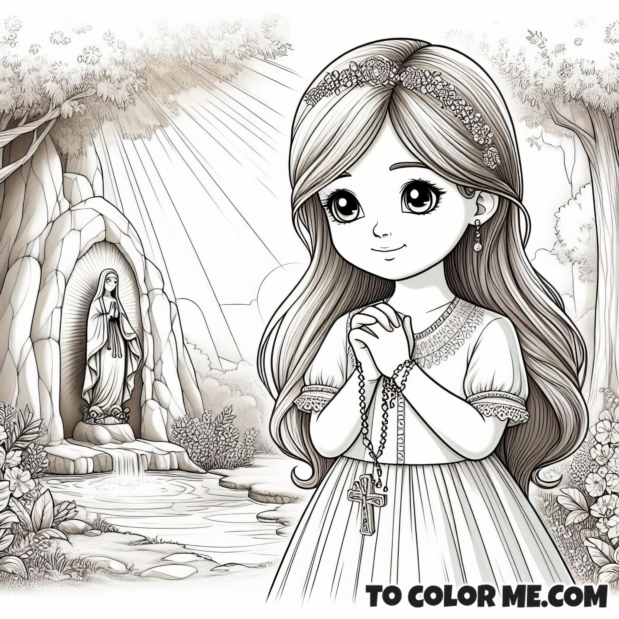 Sacred Grotto Tales: St. Bernadette Coloring Activities – To Color Me ...