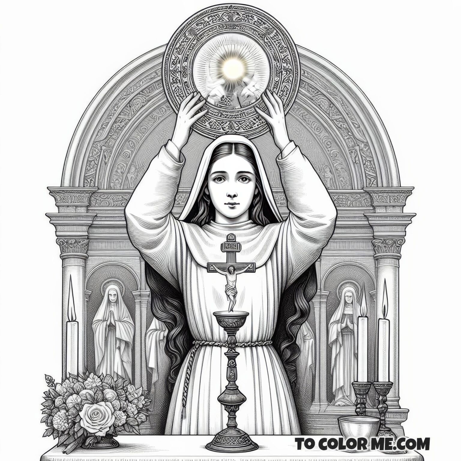 Blessed Imelda Lambertini: A Coloring Page of Sanctity – To Color Me ...