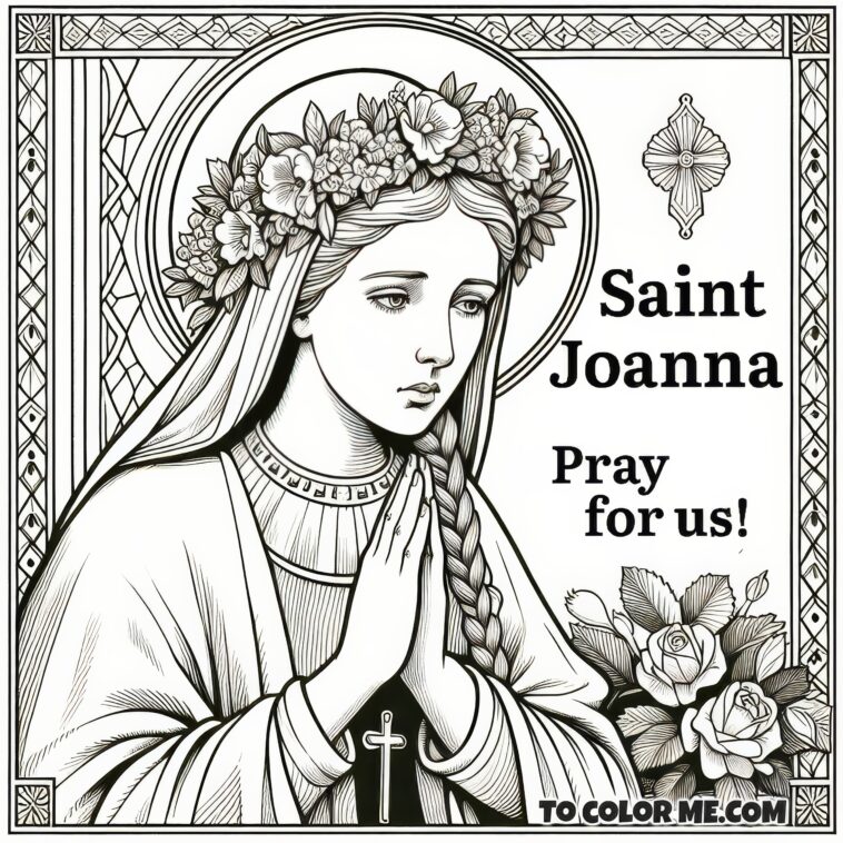 Colorful Serenity: Saint Joanna Praying for the Faithful – An ...