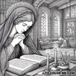 Coloring the Past: Saint Julia in Her Family’s Carthage Home - A Historical Artistic Journey