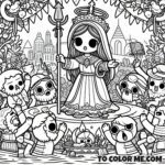 Saint Julia’s Defiance: A Cute Coloring Challenge - Stand Firm with Her in Art