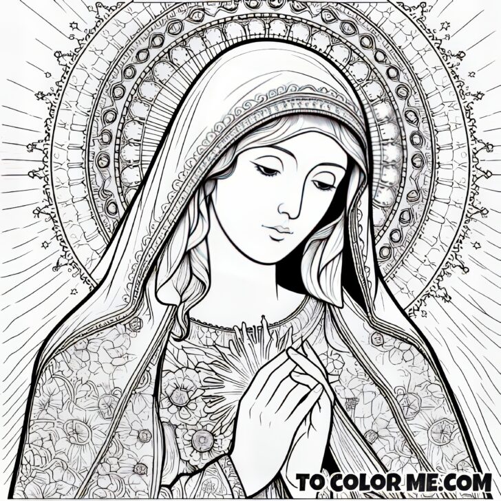 The Abbess of Agreda: A Coloring Page of Wisdom and Love – To Color Me Free