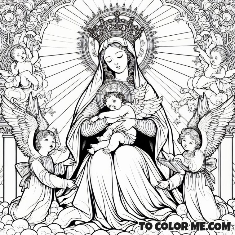 Celebrate Mary’s Queenship: Coloring Pages for May’s Holy Feasts – To ...