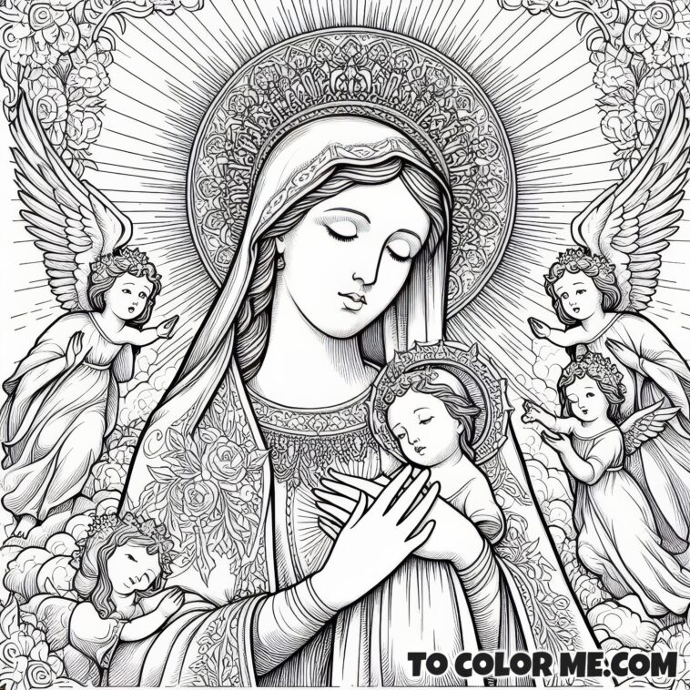 The Majestic May of Mary: Coloring Pages for the Queen’s Feasts – To ...