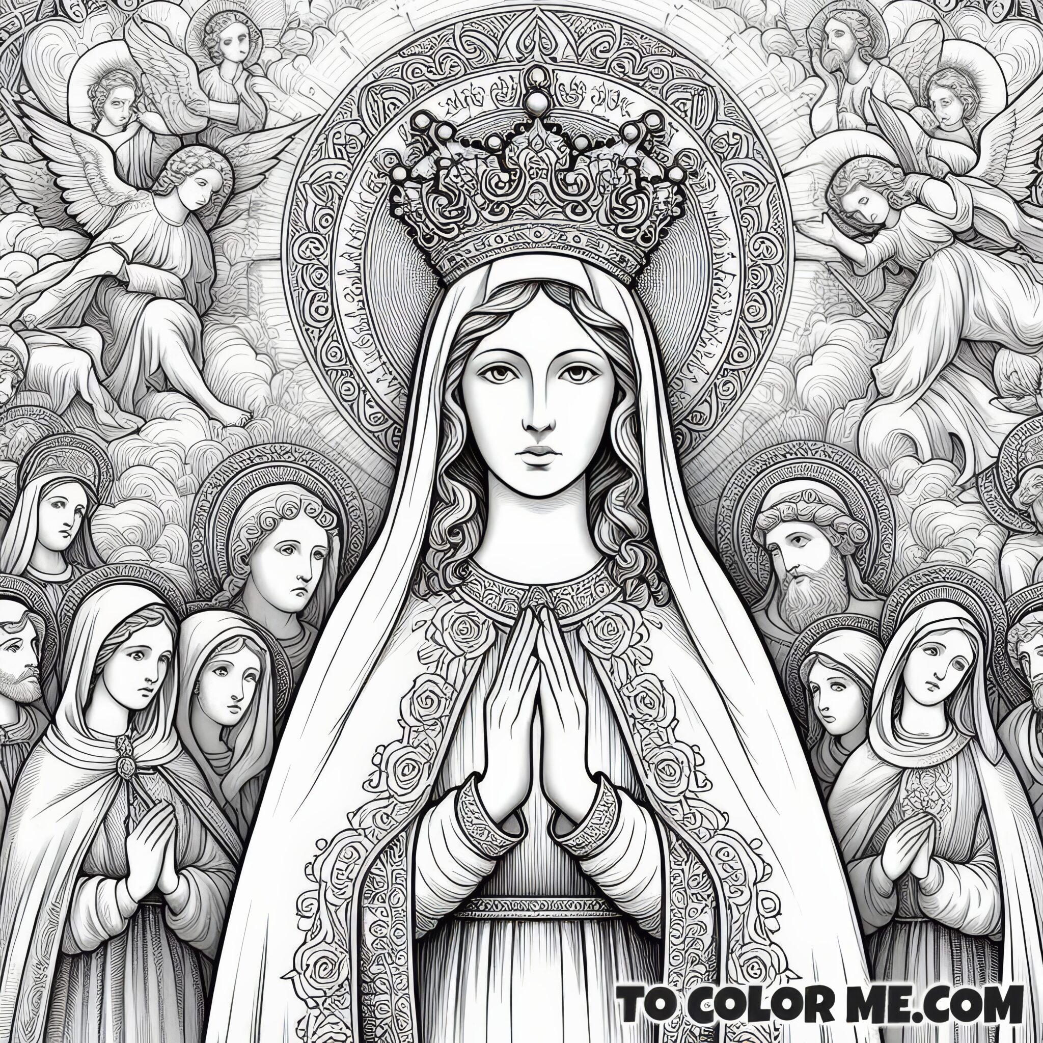 The Glorious May of Mary: Coloring Pages for the Holy Queen – To Color ...