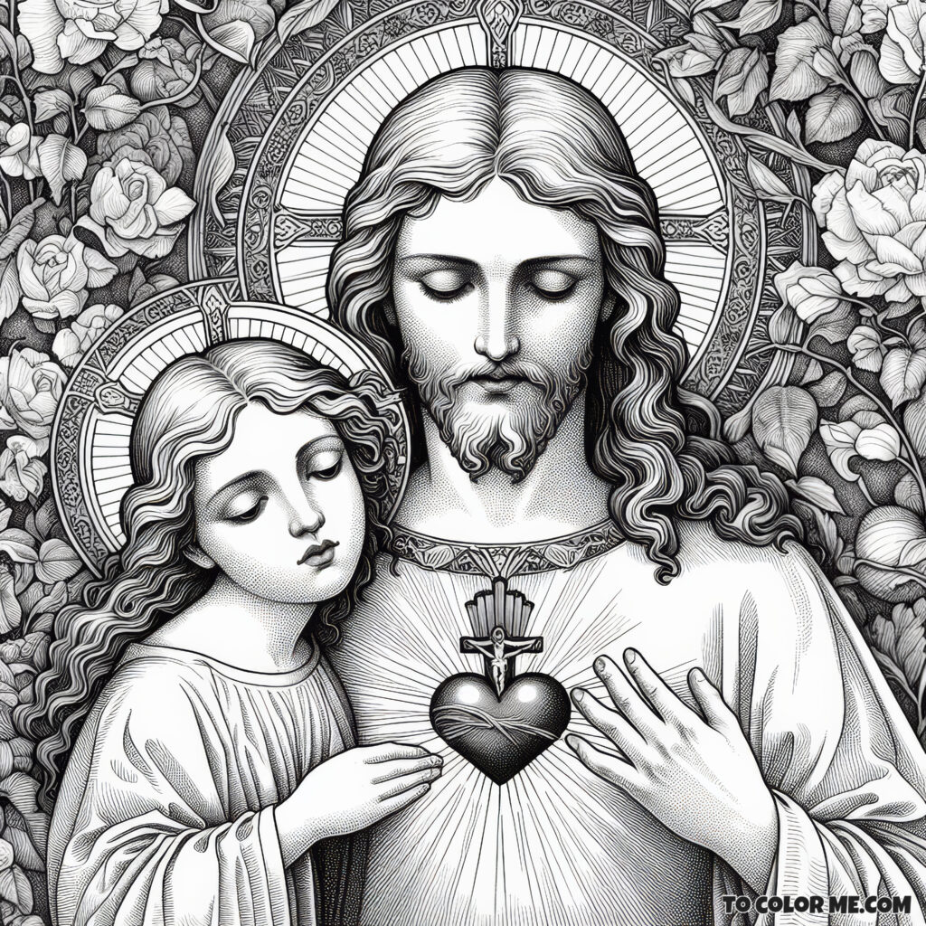Sacred Heart Consecration: A Coloring Prayer of Devotion