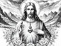 Sacred Heart of Jesus: A Coloring Page of Divine Sacrifice