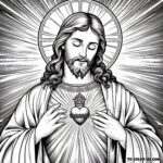 Colorful Adoration: Sacred Heart of Jesus Devotional Page
