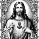 Sacred Heart of Jesus Coloring Exploration: Divine Love’s Testament