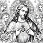 Coloring the Heart of the Redeemer: Sacred Heart Pages