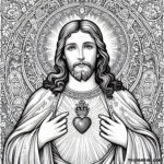 Sacred Heart of Jesus: Coloring Pages for Spiritual Union